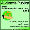 Audiência pública da LOA 2019 é nesta quinta-feira.