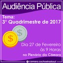 Audiência pública sobre o 3º quadrimestre de 2017