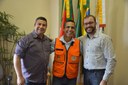 Presidente da Câmara recebe comandante da Coordenadoria Regional da Defesa Civil.