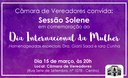 Sessão Solene do Dia Internacional da Mulher é amanhã!