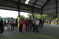 Vereadores prestigiam solenidade de inauguração da quadra da Escola Taufik.