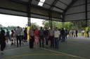 Vereadores prestigiam solenidade de inauguração da quadra da Escola Taufik.