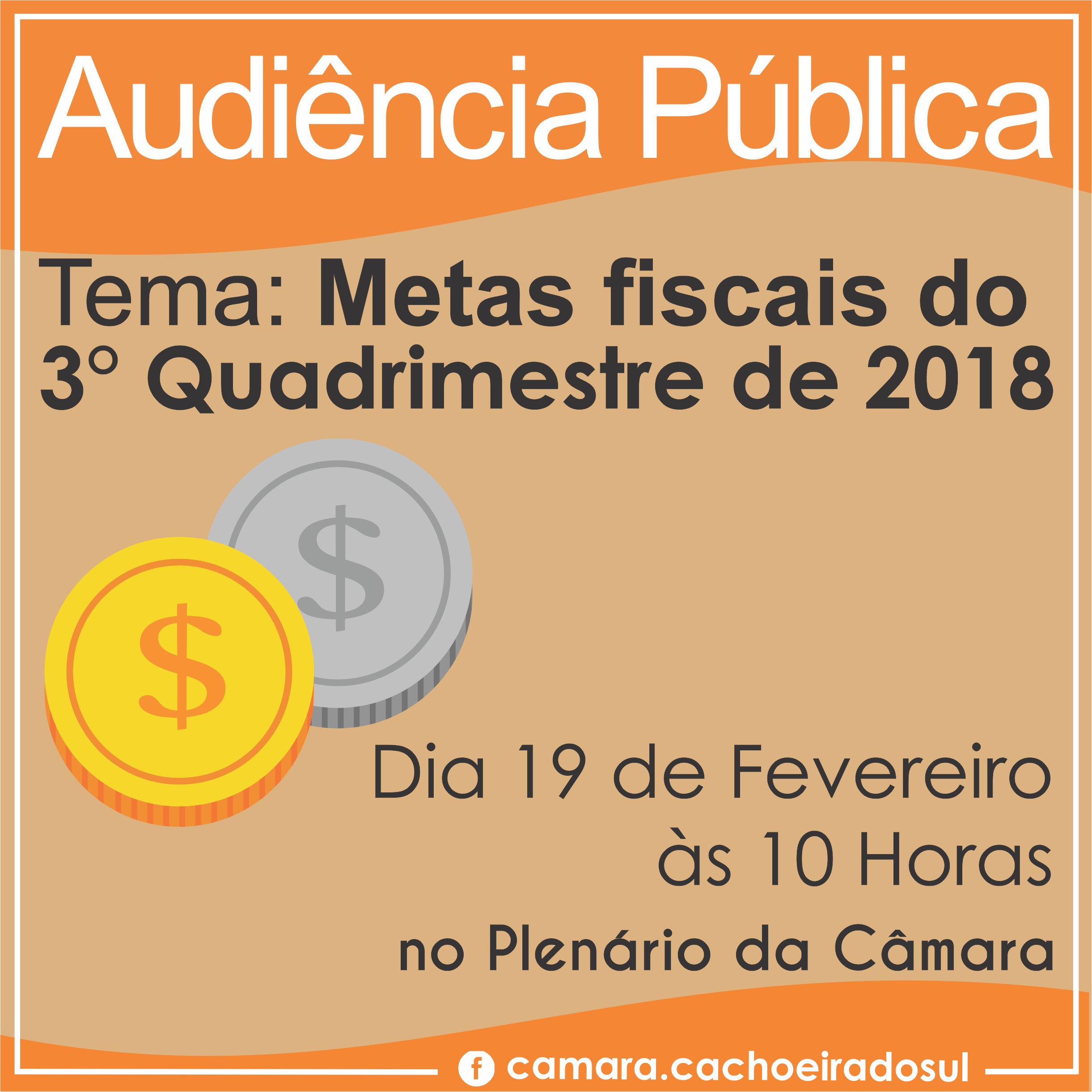 Amanhã tem audiência pública das metas fiscais