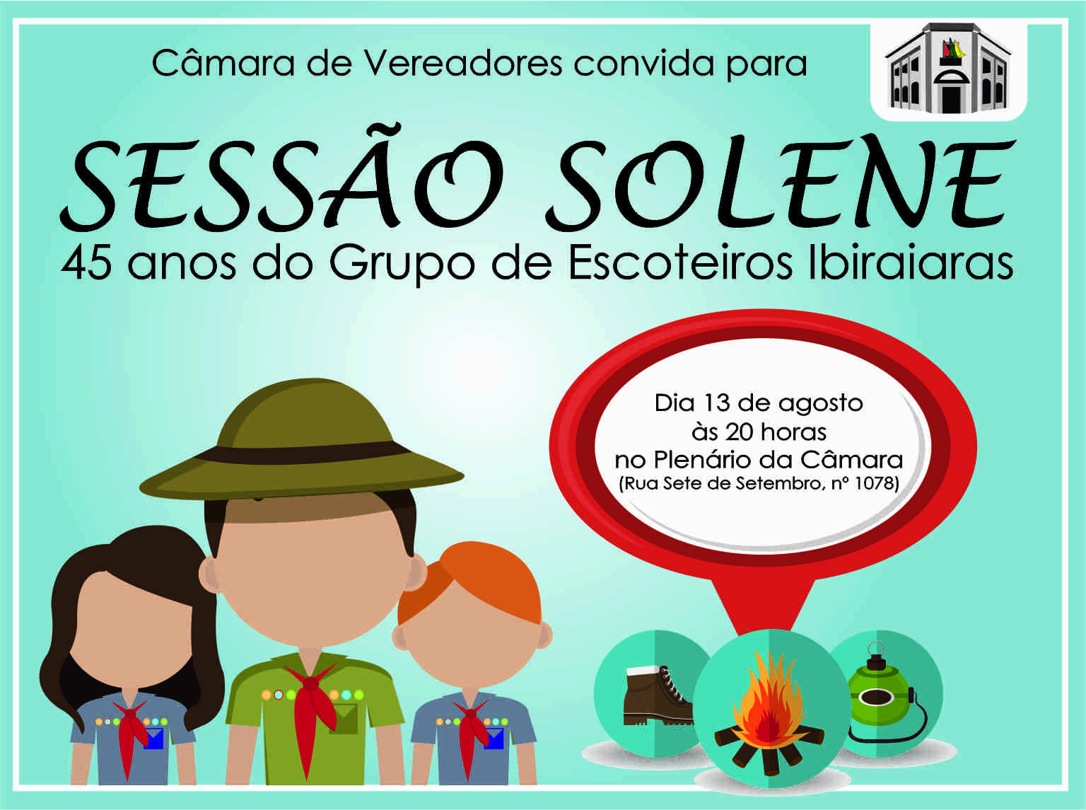 Câmara vai homenagear Grupo de Escoteiros Ibiraiaras em sessão solene