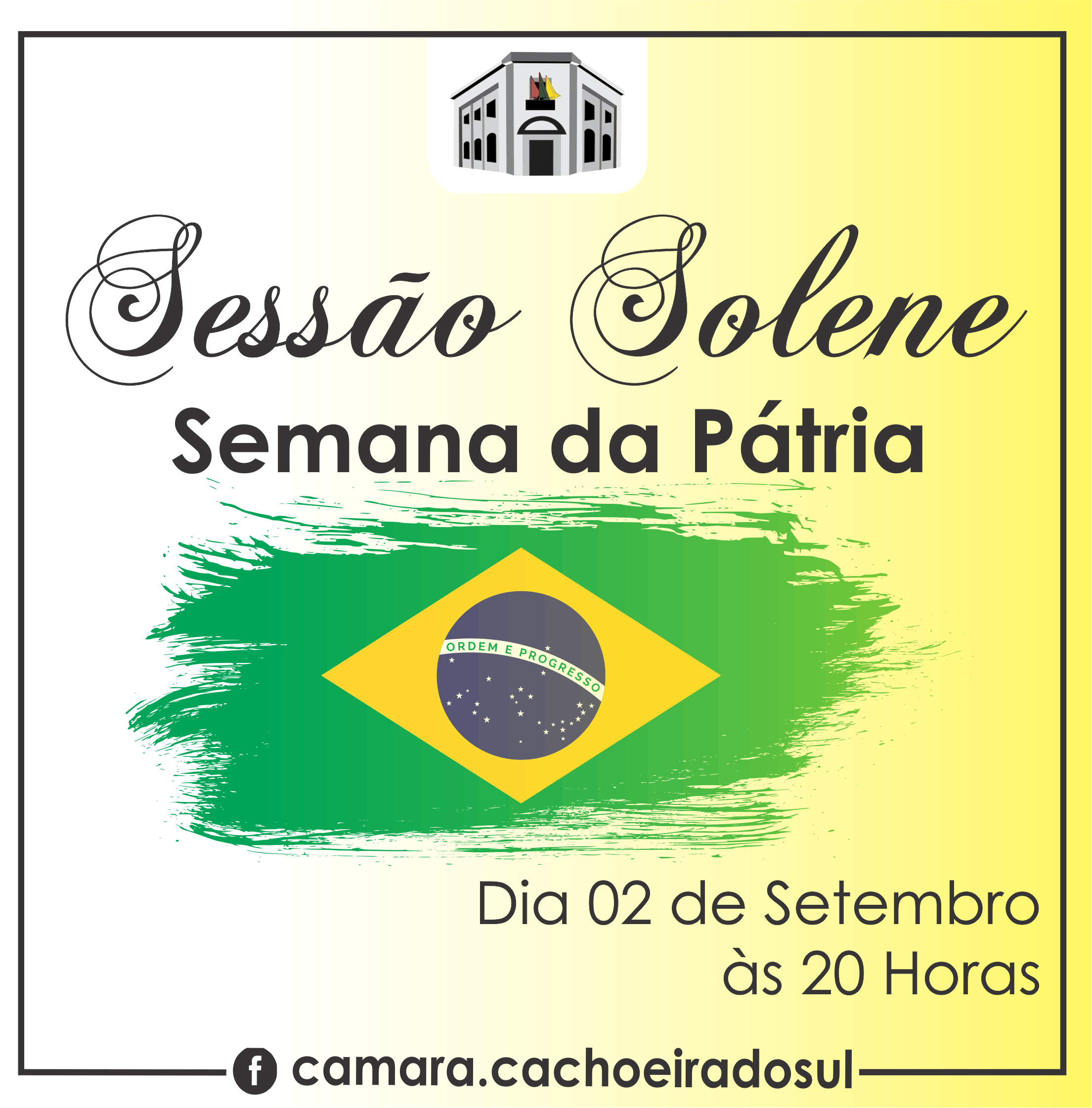 Sessão Solene da Semana da Pátria é nesta segunda-feira