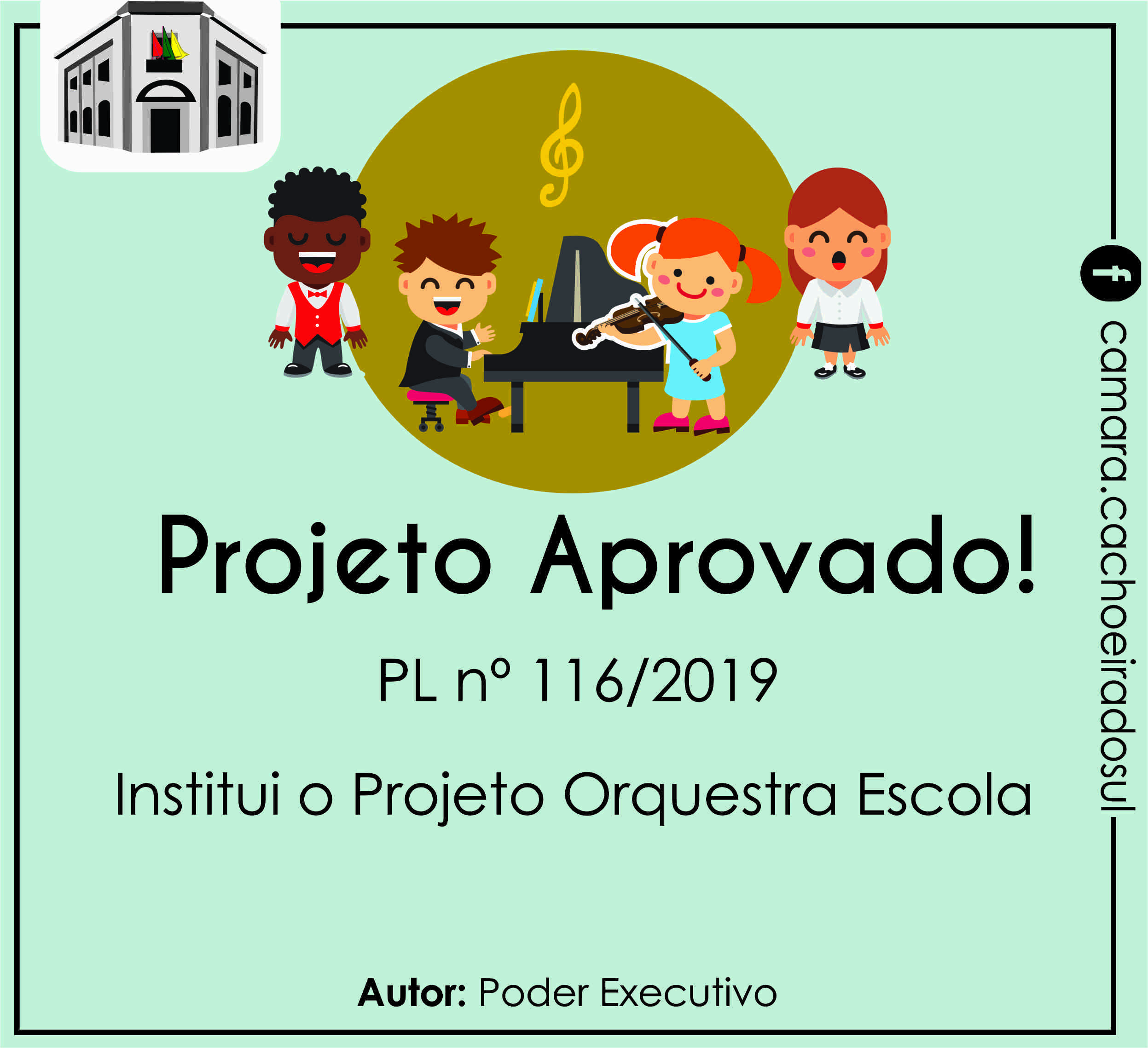 Vereadores aprovam PL que institui o Projeto Orquestra Escola