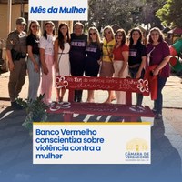 Banco Vermelho conscientiza sobre violência contra a mulher