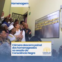Câmara descerra painel dos homenageados na sessão da Consciência Negra