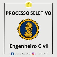 Câmara divulga resultado preliminar do processo seletivo para engenheiro civil