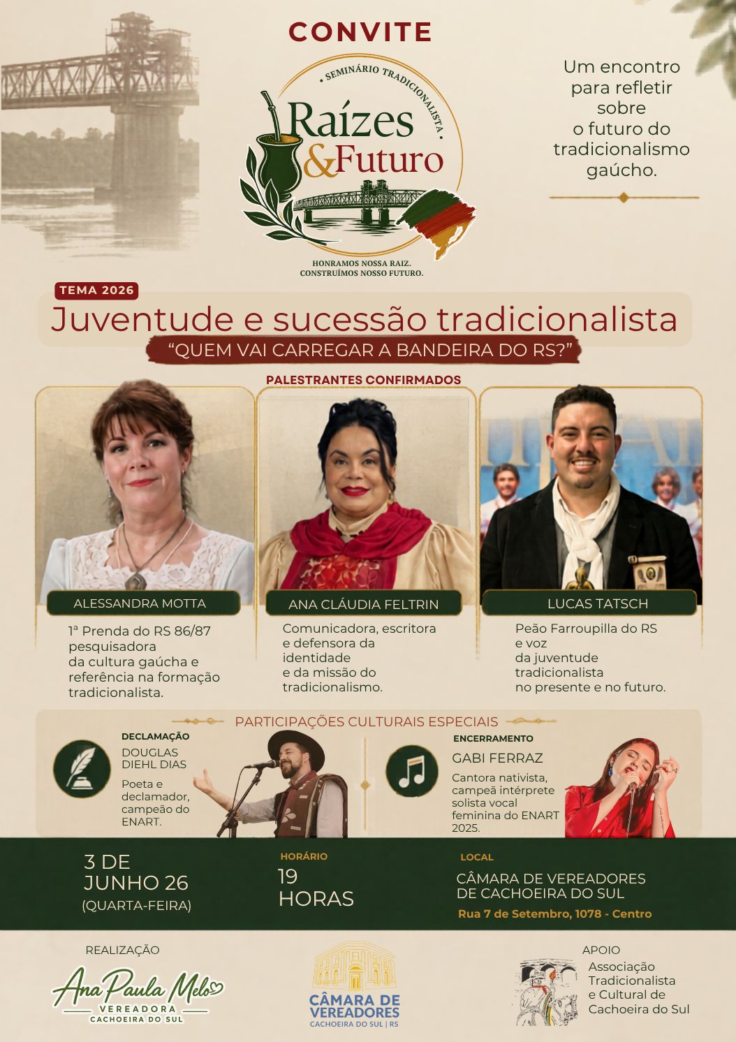Câmara e ATC promovem seminário sobre a sucessão tradicionalista