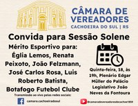 Câmara entrega Medalha do Mérito Esportivo nesta quinta