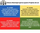 Câmara Municipal aprova quatro Projetos de Lei