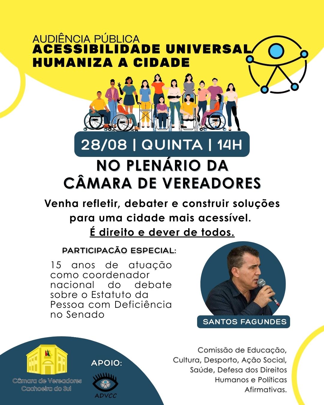 Câmara realiza audiência pública sobre acessibilidade