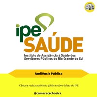 Câmara realiza audiência pública sobre defesa do IPE