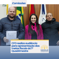 CFO realiza audiência para apresentação das metas fiscais do 1º Quadrimestre