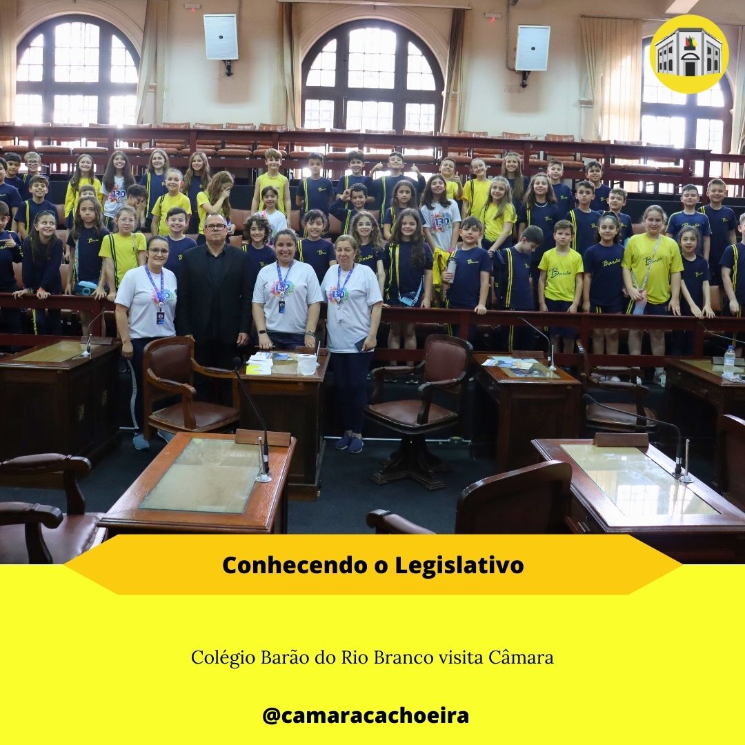 Colégio Barão do Rio Branco visita Câmara