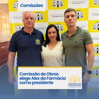 Comissão de Obras elege Alex da Farmácia como presidente