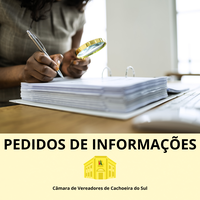 Confira os pedidos de informações feitos pela Câmara nesta semana