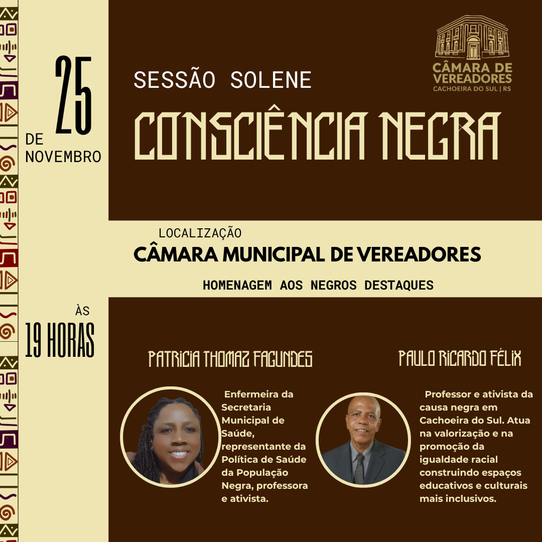 Câmara realiza Sessão da Consciência Negra na terça-feira
