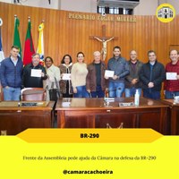 Frente da Assembleia pede ajuda da Câmara na defesa da BR-290