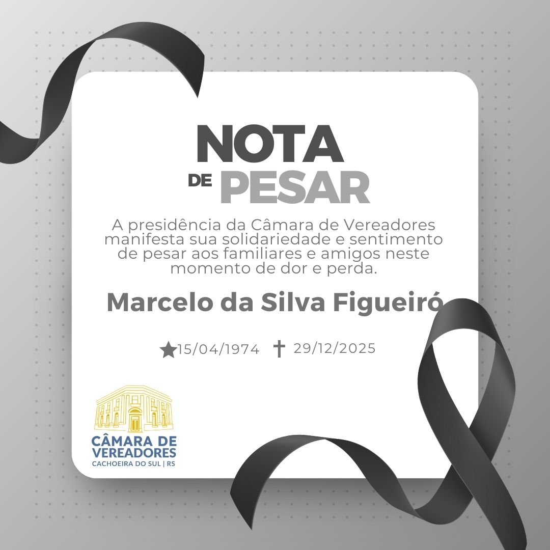 Nota de pesar pelo falecimento do vereador Marcelo Figueiró