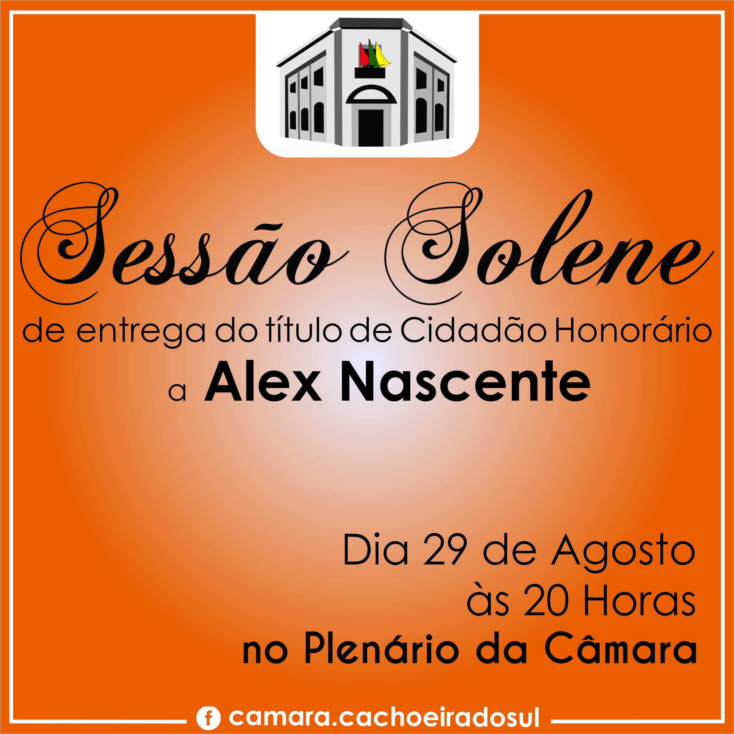 Alex Nascente receberá título de Cidadão Honorário