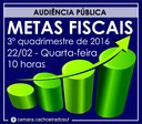 Audiência pública para apresentação das metas fiscais do 3º quadrimestre de 2016