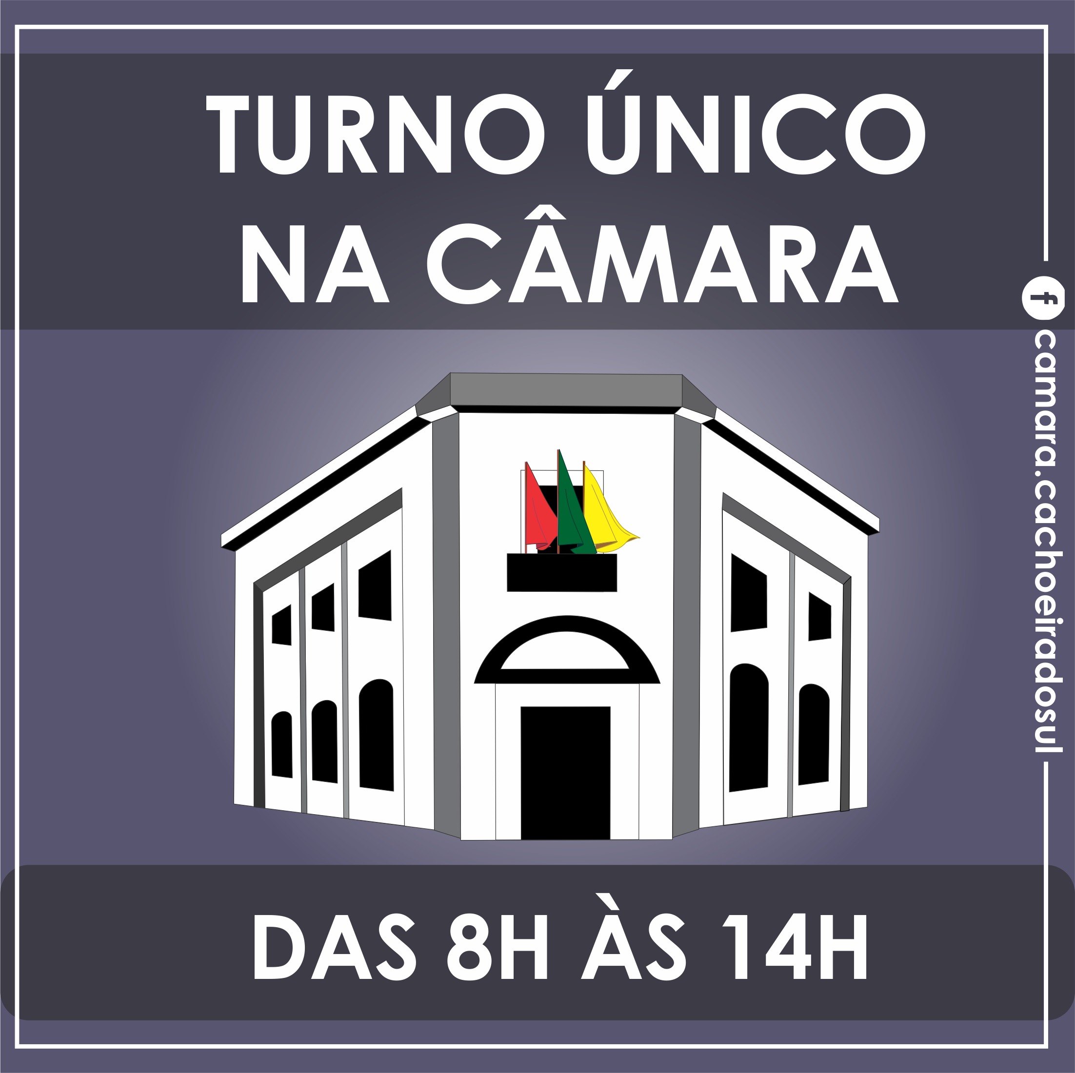 Câmara fará turno único durante o recesso.