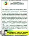 Câmara solicita direito de resposta em nota de esclarecimento