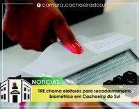 TRE chama eleitores para recadastramento biométrico em Cachoeira do Sul
