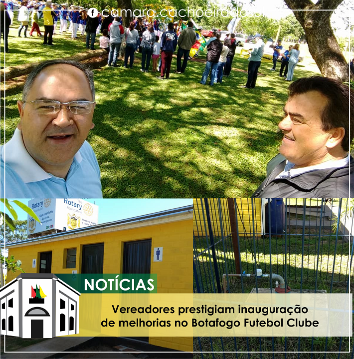 Vereadores prestigiam inauguração de melhorias no Botafogo Futebol Clube.