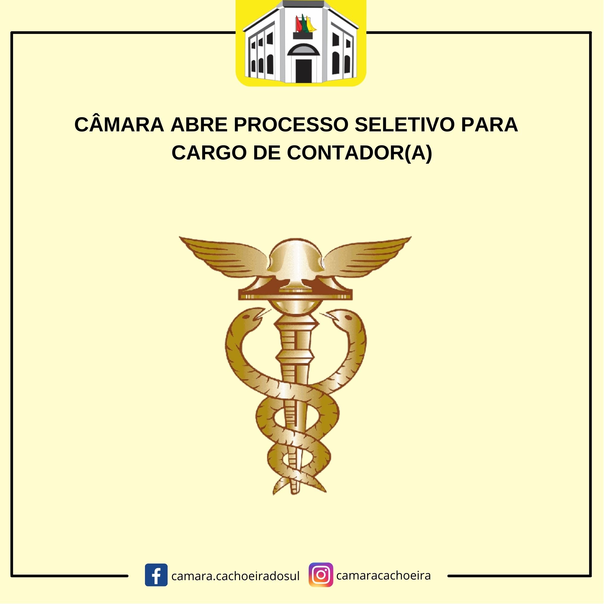 Câmara abre processo seletivo simplificado para contador