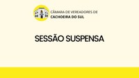 Câmara suspende sessão ordinária desta segunda