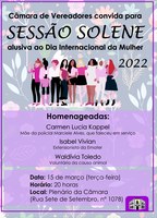 Sessão Solene homenageia três mulheres da comunidade