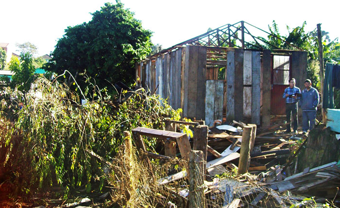 Família luta para reconstruir casa atingida por árvore no Bairro Marina