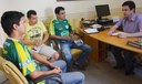 Legislativo recebe torcida organizada do Cachoeira Futsal.