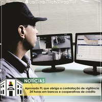 Aprovado PL que obriga a contratação de vigilância 24 horas em bancos e cooperativas de crédito