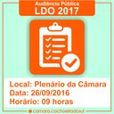 Câmara fará audiência pública sobre LDO 2017