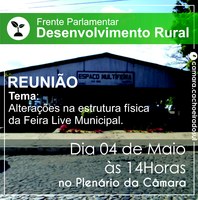 Frente Parlamentar pelo Desenvolvimento Rural vai discutir modificações na Feira Livre