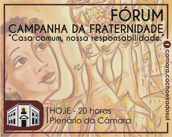Legislativo promover fórum sobre tema da Campanha da Fraternidade 2016