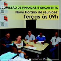 Mudança de horário na Comissão de Finanças e Orçamento