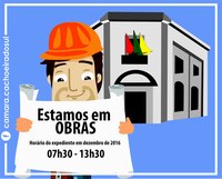 Turno único para obras na Câmara de Vereadores