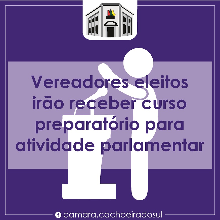 Vereadores eleitos irão receber curso preparatório para atividade parlamentar