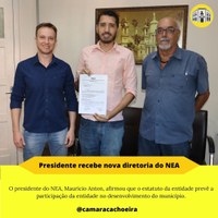 Presidente recebe nova diretoria do NEA