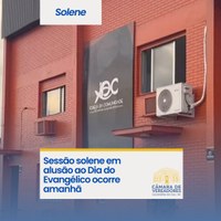 Sessão solene em alusão ao Dia do Evangélico ocorre amanhã