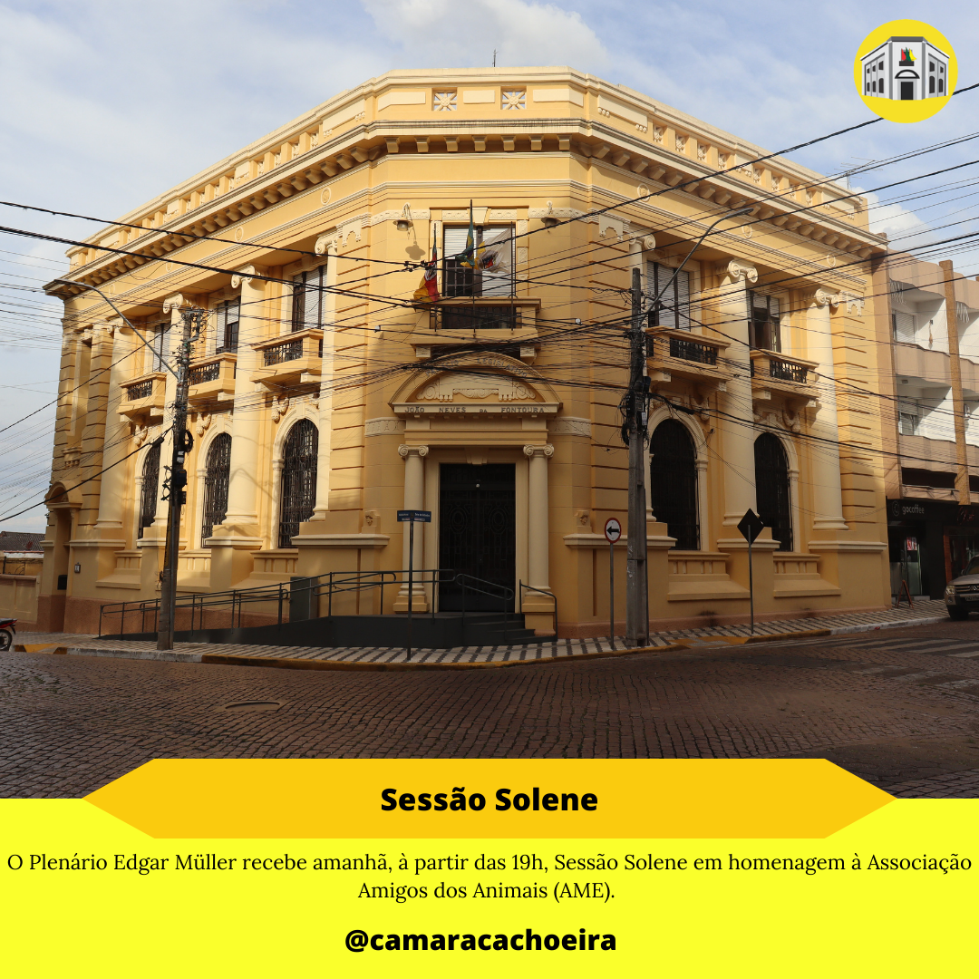 Sessão Solene homenageia Associação Amigos dos Animais (AME) amanhã