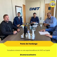 Vereadores reúnem-se com superintendência do DNIT na Capital